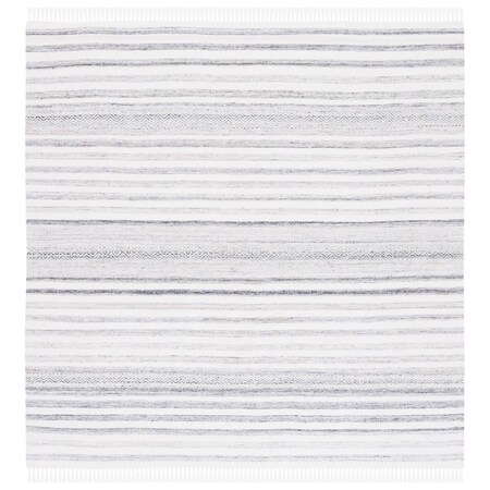 Safavieh 6 x 6 ft. Kilim Contemporary Hand Woven Square Rug Ivory & Light Grey KLM277G-6SQ